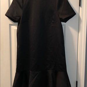 Black short sleeve mini dress